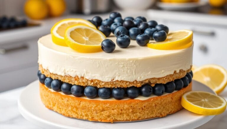 lemon blueberry cheesecake cake