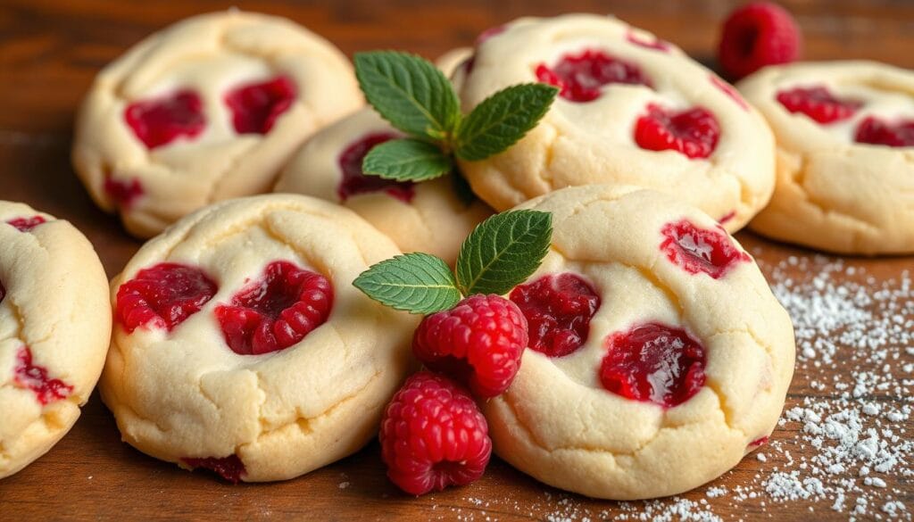 raspberry cheesecake cookies