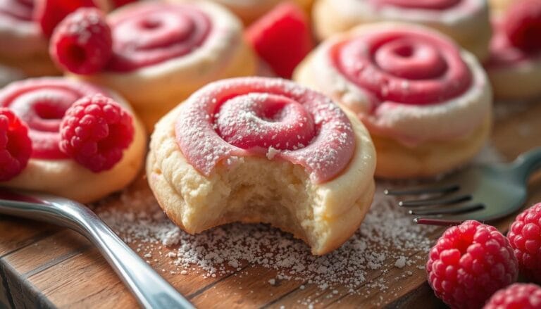 raspberry cheesecake cookies