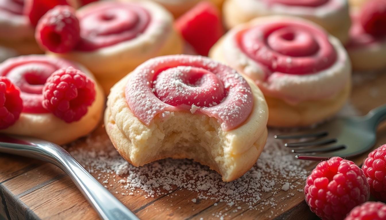 raspberry cheesecake cookies