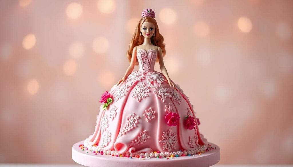 Barbie doll cake