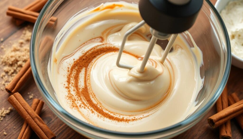 Cinnamon Cheesecake Filling Preparation