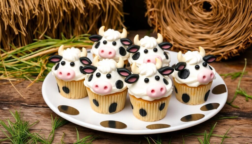 Cow cupcake frosting