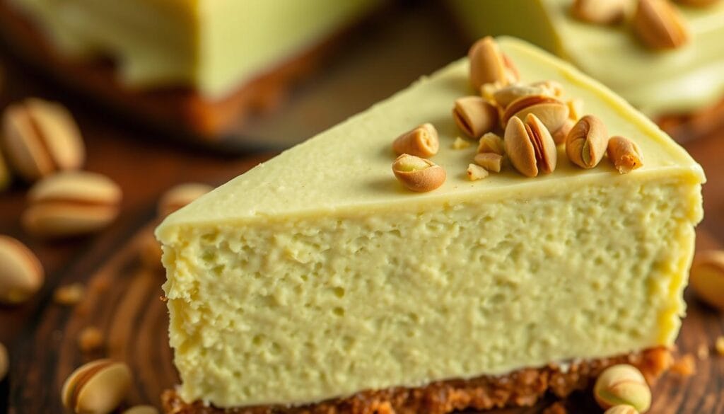 Creamy Pistachio Cheesecake Texture