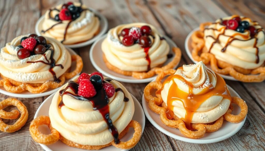 Funnel Cake Cheesecake Variations