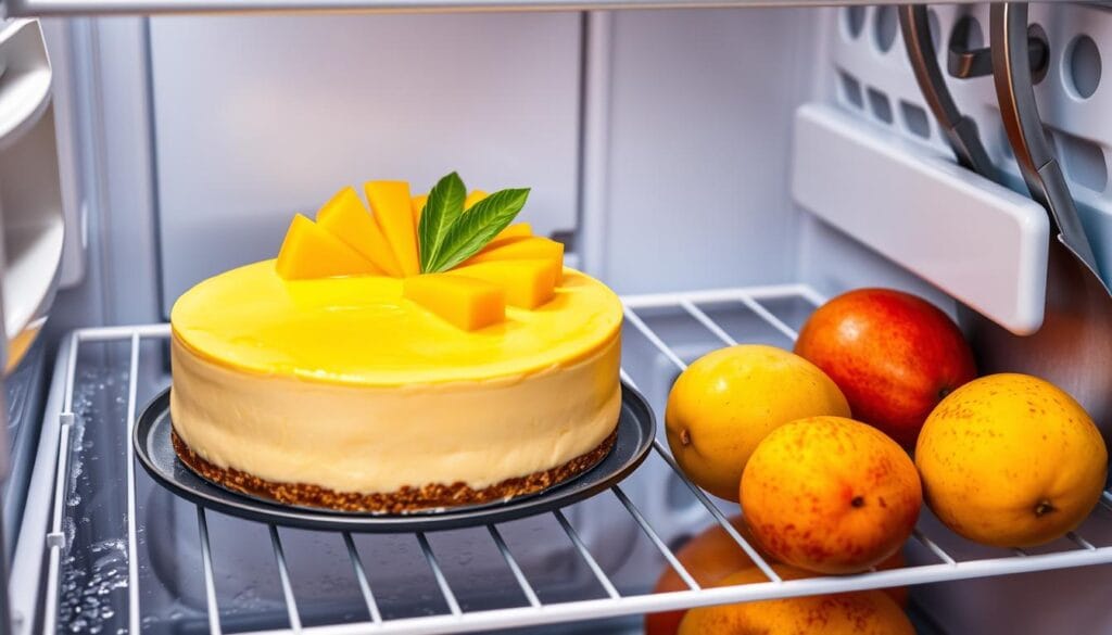 Mango Cheesecake Chilling Process