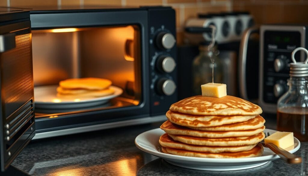 Reheating leftover Kodiak pancakes