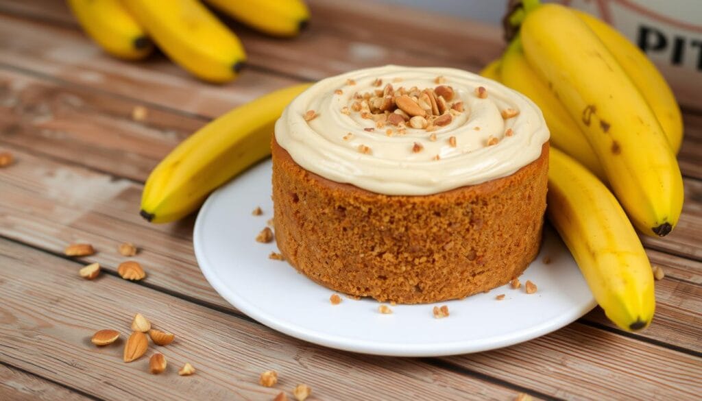 banana cake with frosting