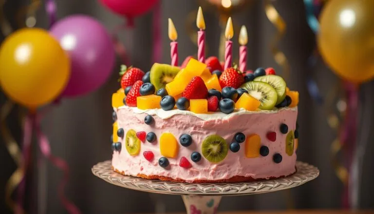 fruit birthday cake