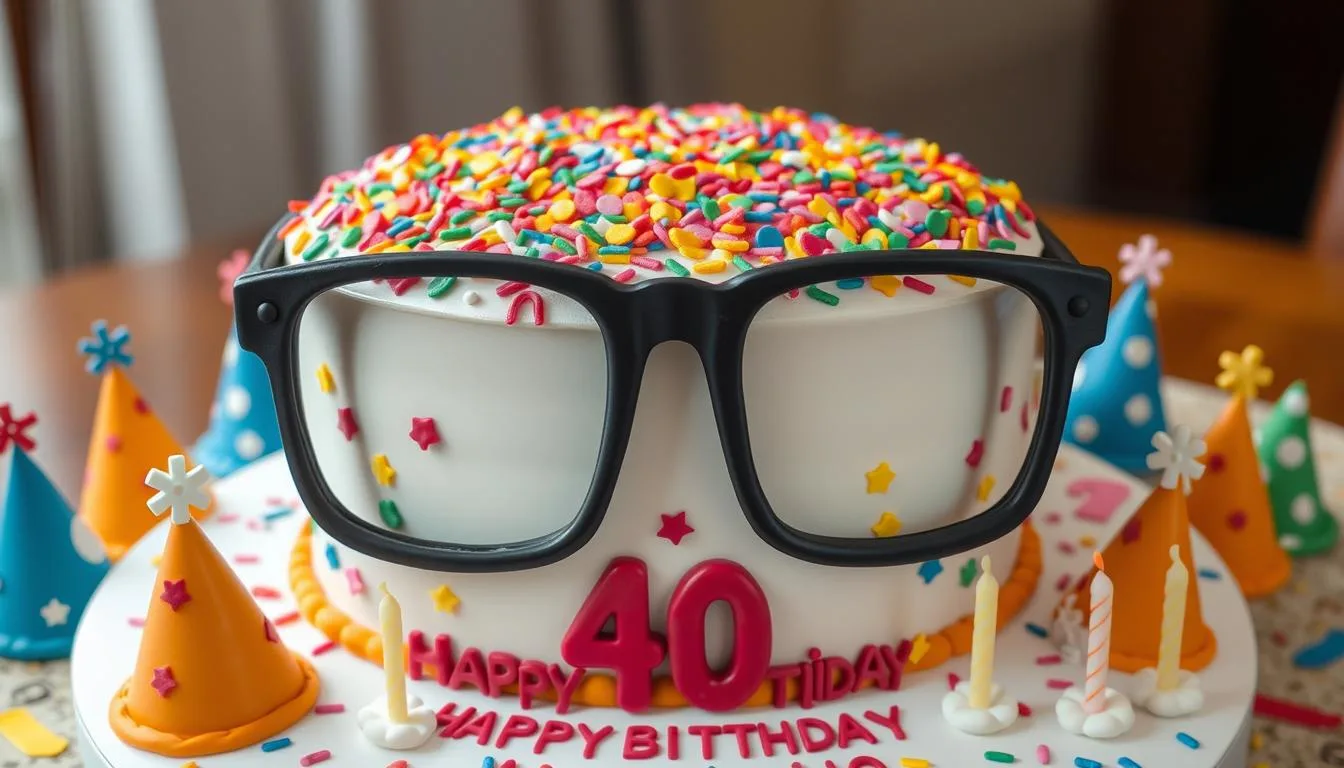 funny 40th birthday cake