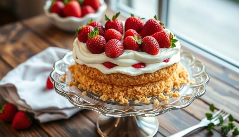 strawberry crunch cake